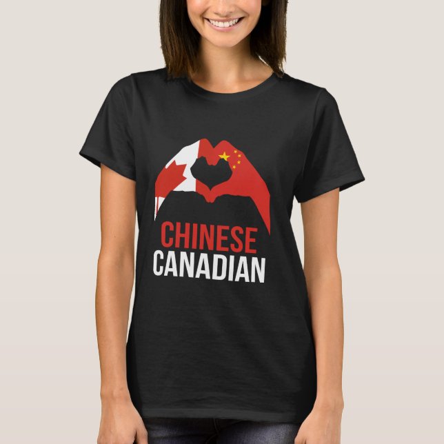 Camiseta Bandera china canadiense de Canadá (Anverso)