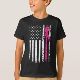 Camiseta Bandera Cinta rosa Mes de Concienciación sobre el