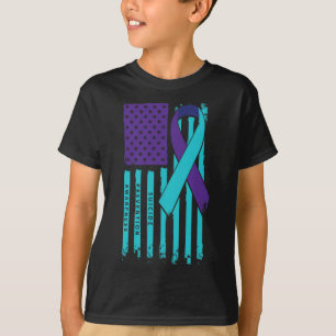 Camiseta Bandera Cinta Suicida Conciencia Salud Mental