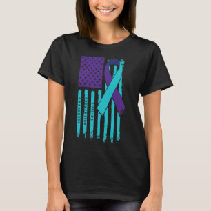 Camiseta Bandera Cinta Suicida Conciencia Salud Mental