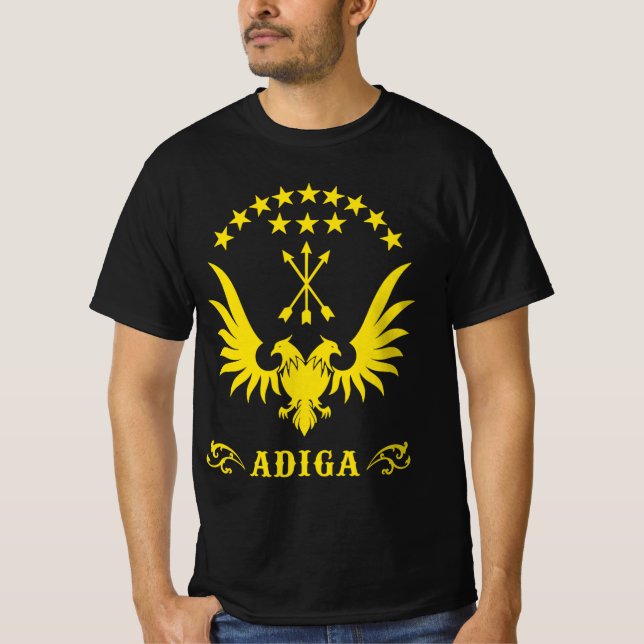 Camiseta Bandera circasiana, adiga, adygea, bandera circasi (Anverso)