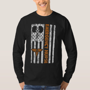 Camiseta Bandera Clásica en Peligro para las enfermeras ER