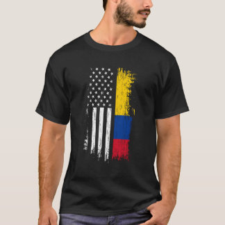 Camiseta Bandera Colombiana Americana Hoodie - Orgullo Colo