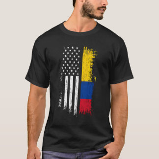 Camiseta Bandera Colombiana Americana Hoodie - Orgullo Colo