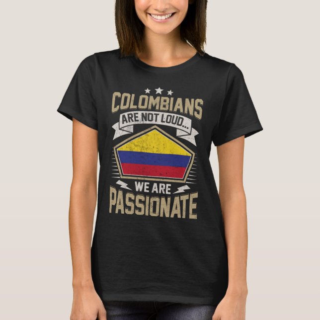 Camiseta Bandera colombiana apasiona a Chicas y mujeres col (Anverso)