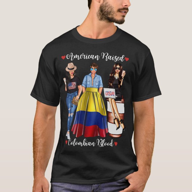 Camiseta Bandera Colombiana De Patrimonio De Sangre De ADN  (Anverso)