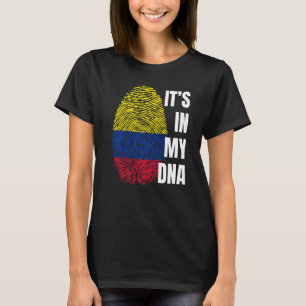 Camiseta Bandera Colombiana Dna Fingprint Colombia