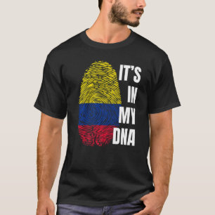 Camiseta Bandera Colombiana Dna Fingprint Colombia