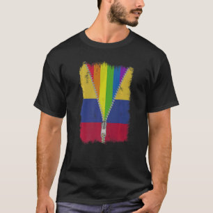 Camiseta Bandera Colombiana Lgbt Zip Orgullo Colombiano