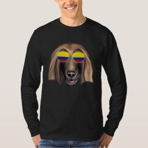 Camiseta Bandera Colombiana Perro Galgo Afgano Colombia Bol