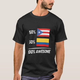 Camiseta Bandera Colombiana Puertorriqueña Puerto Rico Colo