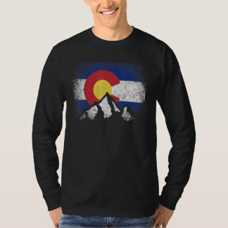 Camiseta Bandera Colorado Ski Winter Hiker Cam