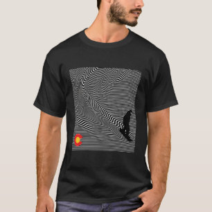 Camiseta Bandera Colorado Y Montañas Snowboard Line Art Mcm