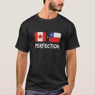 Camiseta Bandera combinada canadiense más chilena de perfec
