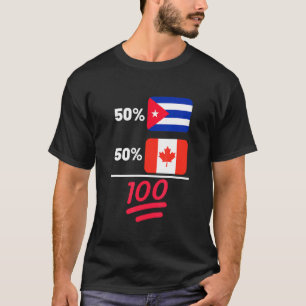 Camiseta Bandera combinada canadiense más cubana