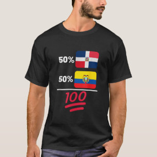 Camiseta Bandera combinada ecuatoriana más dominicana