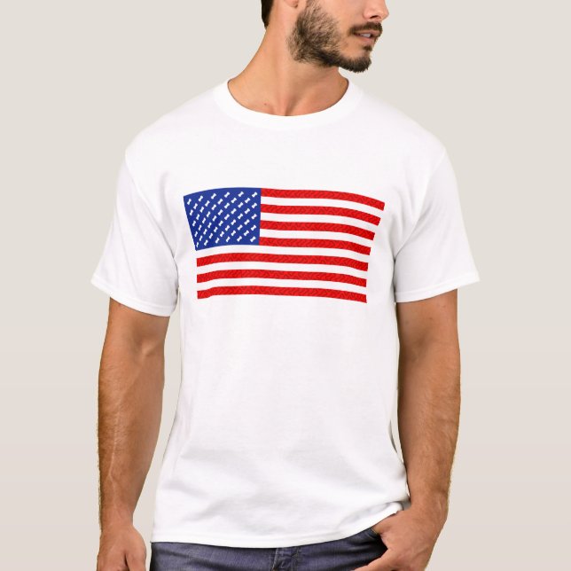 Camiseta Bandera con huesos de perro (Anverso)