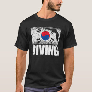 Camiseta Bandera coreana de buceo nadador coreano