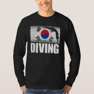 Camiseta Bandera coreana de buceo nadador coreano
