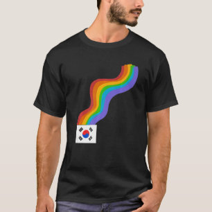 Camiseta Bandera coreana ondea arcoiris Orgullo ROYGBIV en 