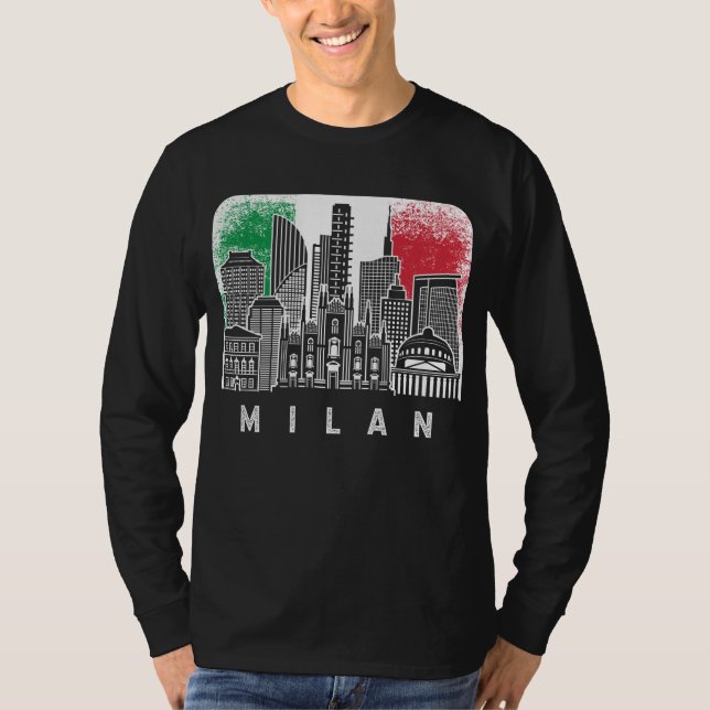 Camiseta Bandera cosmética de Milán Italia (Anverso)