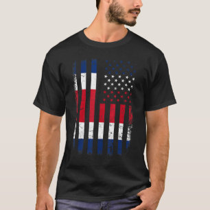 Camiseta Bandera costarricense norteamericana raíces costar
