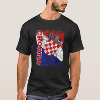 Camiseta BANDERA CROATA BANDERA croata vintage Bandera CROA