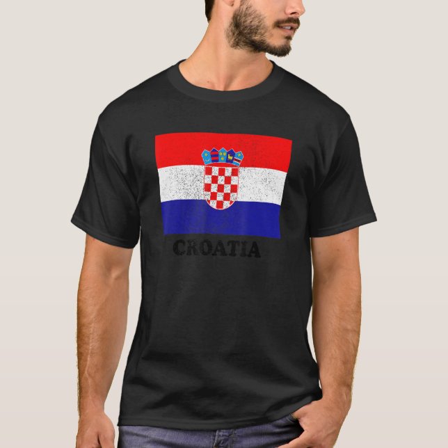 Camiseta Bandera croata de Croacia Orgullo de bandera croat (Anverso)
