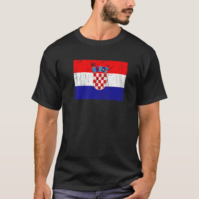 Camiseta Bandera croata de Croacia Orgullo de bandera croat (Anverso)