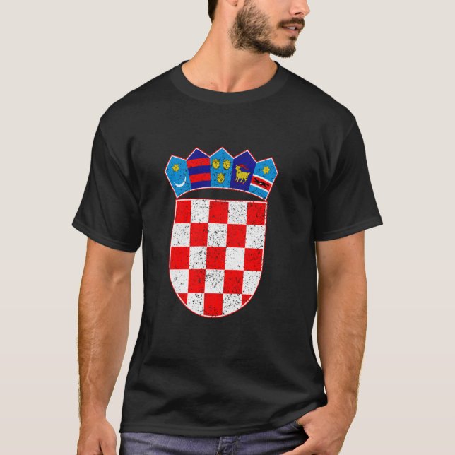 Camiseta Bandera croata Hrvatska Croacia Orgullo (Anverso)