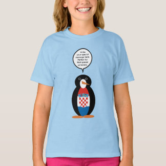 Camiseta Bandera croata pingüino personalizado hablando Ms