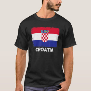 Camiseta Bandera croata vintage de Croacia