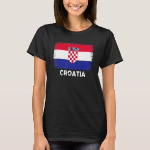 Camiseta Bandera croata vintage de Croacia