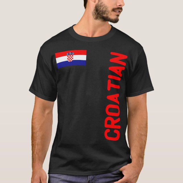Camiseta Bandera Croata Y Raíces De Croacia (Anverso)