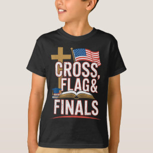 Camiseta Bandera Cruzada y Finales Cristiano Conservador Es