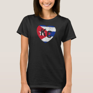 Camiseta Bandera Cuba Bandera mundial KC Corazón Kansas Cit