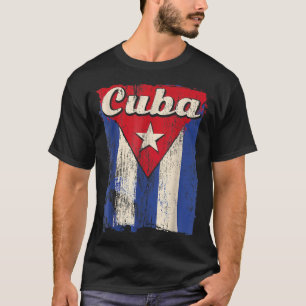 Camiseta Bandera cubana apoyo patriótico a cosecha gráfica