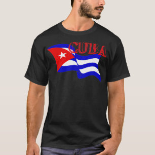 Camiseta Bandera cubana Bandera Arte de Palabra de Invierno