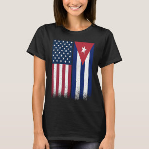 Camiseta Bandera Cubana Bandera Estados Unidos Y Cuba Enarb