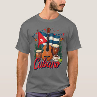 Camiseta Bandera Cubana Cuba Mes Nacional de la Herencia Hi