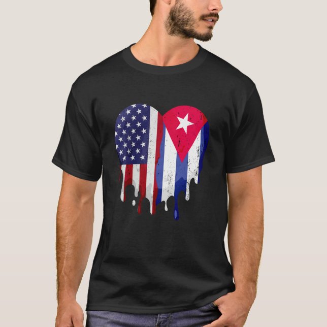 Camiseta Bandera cubana del Mes de la Herencia Cubana Ameri (Anverso)