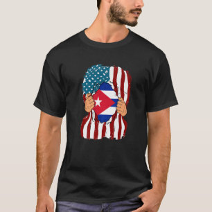 Camiseta Bandera cubana en mi interior Orgullo doméstico Am