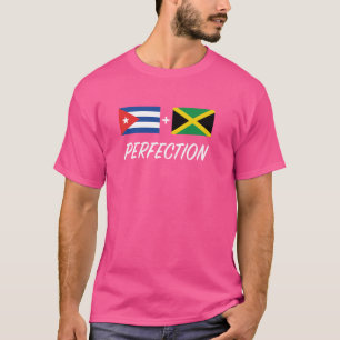 Camiseta Bandera cubana jamaiquina Cuba Jamaica mezcla here