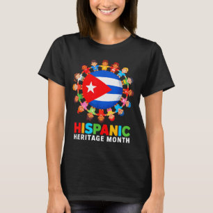 Camiseta Bandera Cubana Mes de la Herencia Hispana Cuba Niñ