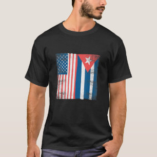 Camiseta Bandera cubana Orgullo norteamericano desata a los