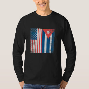 Camiseta Bandera cubana Orgullo norteamericano desata a los