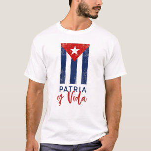 Camiseta Bandera cubana "Patria y vida"