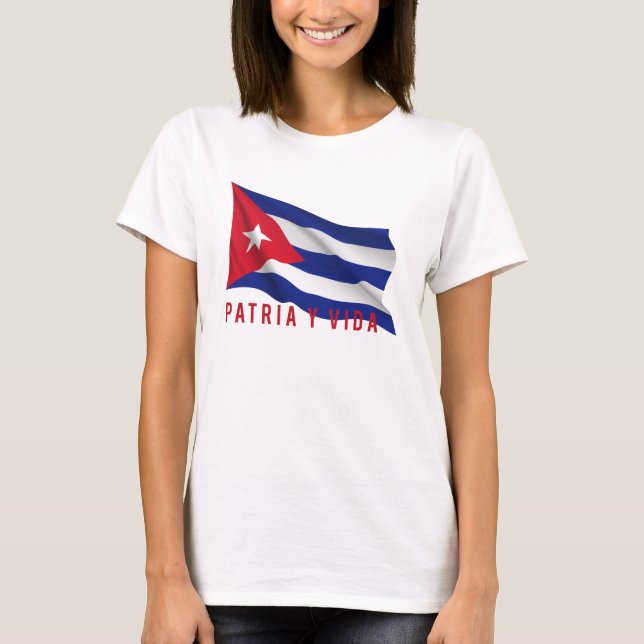 Camiseta Bandera cubana "Patria y vida" (Anverso)