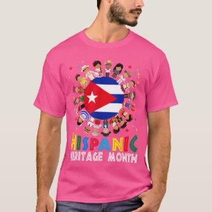 Camiseta Bandera Cubana Patrimonio Hispano Cuba Niño Niña N