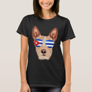 Camiseta Bandera Cubana Portuguesa Podengo Pequeno Perro Cu